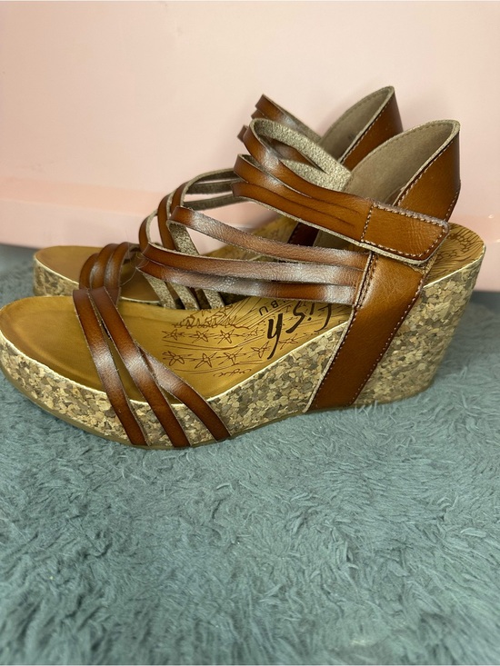 Blowfish Malibu Shoes - Women’s Brown Strappy Cork Wedge Sandals